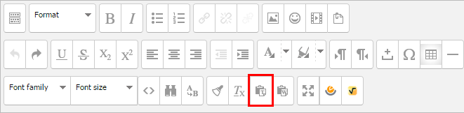 Plain text toggle button