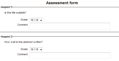 accumulative grading assessment form