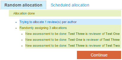 Workshop - allocation results