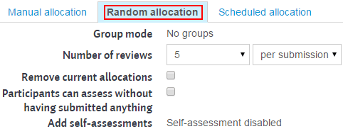 workshop - allocation setup