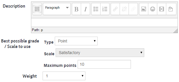 workshop assessment form setup - aspect