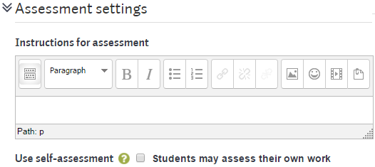 workshop settings assessment
