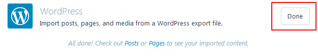 WordPress.com - Import Done