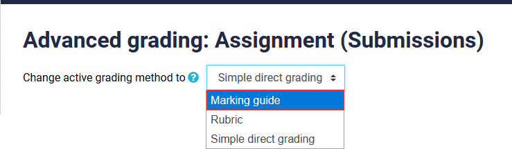 marking guide