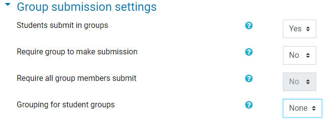 group submission settings