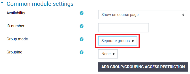seperate groups
