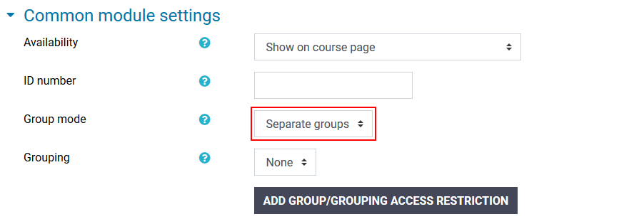 seperate groups