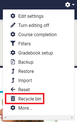 select recycle bin