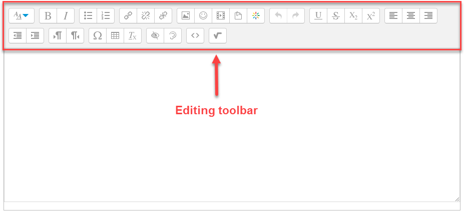 editing toolbar