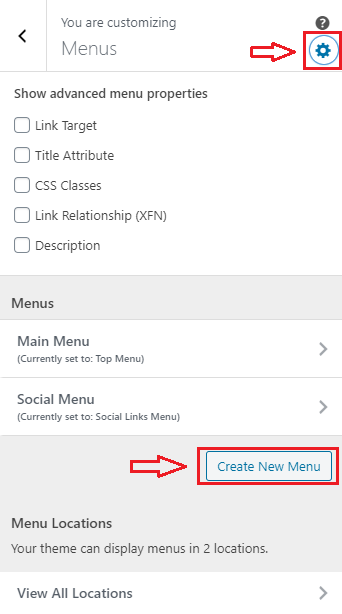 customizing menus